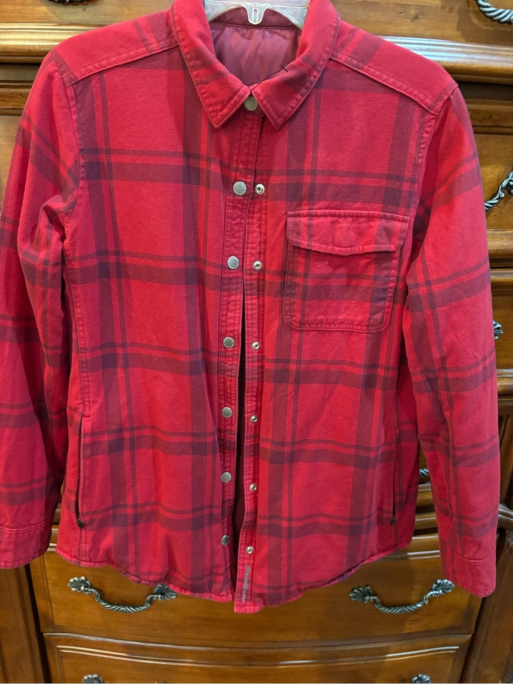 Eddie Bauer plaid reverse jacket medium